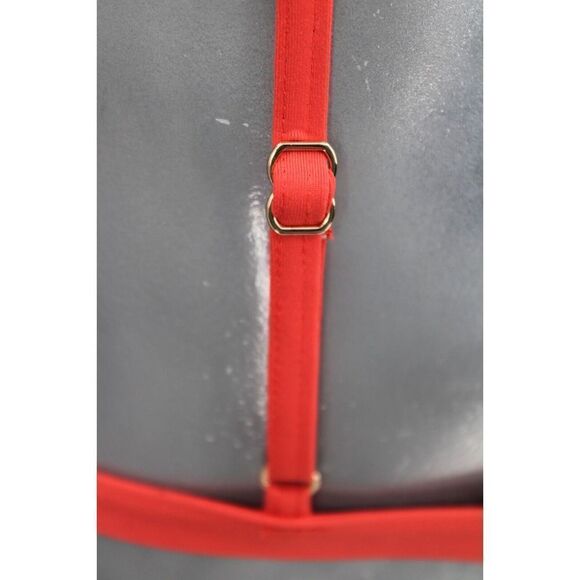 Michael Kors Ruffled Bikini Top Sangria Orange SIZE M - Picture 7 of 10